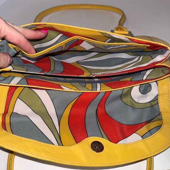 Nordstrom Chic Yellow retro Handbag - Picture 10 of 11